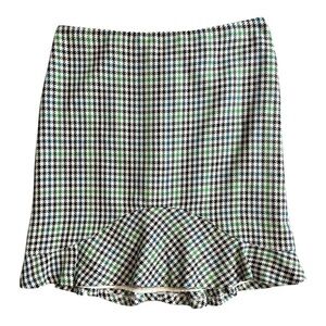 Nine & Company by Nine West Plaid Ruffle Hem Mini Skirts Size 12 NWOT